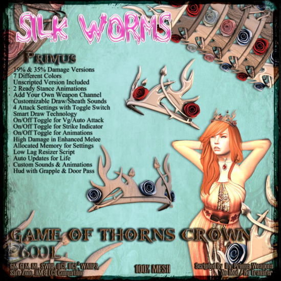 Silk Worms & Primus Game Of Thorns Crown (Exclusive Item)